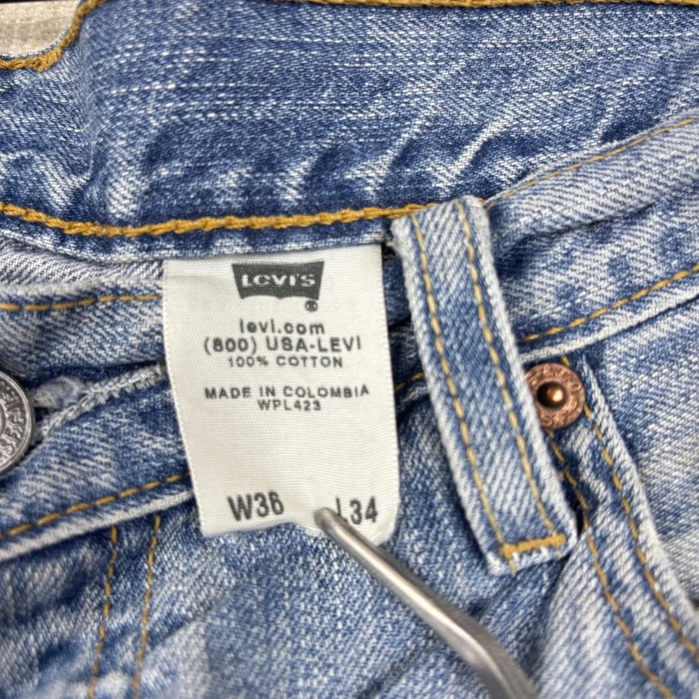 Vintage Levis 501 Mens 36x34 Original Fit Jeans Thigh Faded Denim